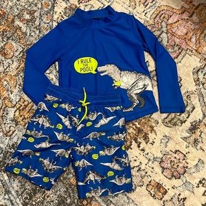 Dinosaur toddler swimsuit set